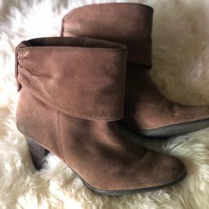 BCBG suede leather ankle boots